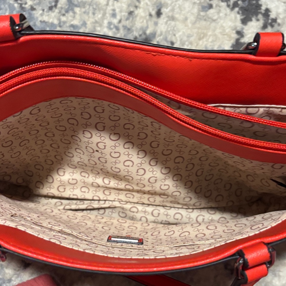 Guess Vibrant Red Tote Bag - Picture 5 of 7